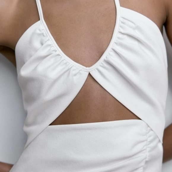 NWT Zara Cutout White Mini Dress - Picture 7 of 11